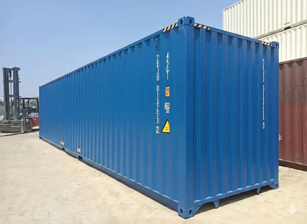 40ft High Cube container – blue RAL5010