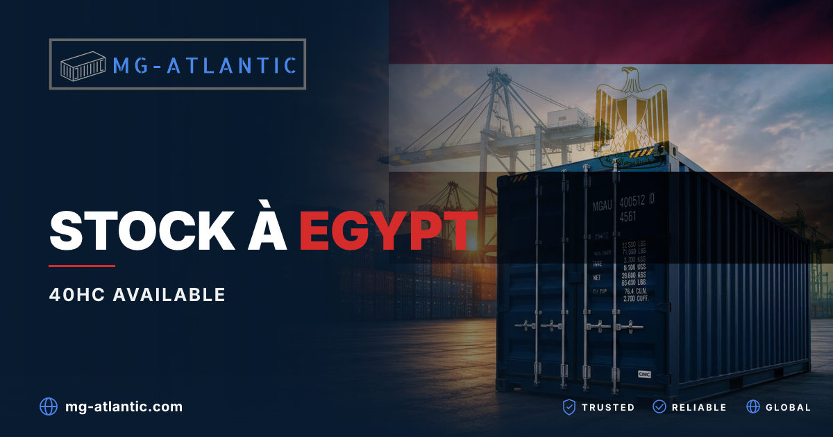 Achat & Leasing de Conteneurs en Égypte (20DC & 40HC) | MG-Atlantic