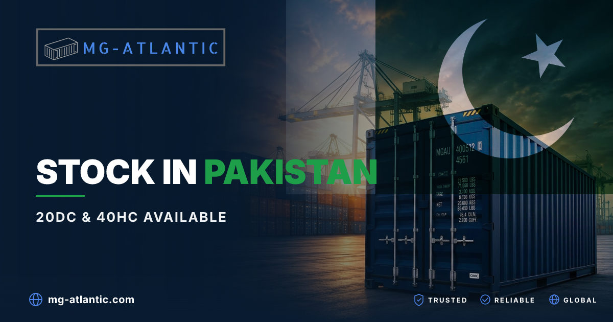 Container Sales & Leasing in Pakistan (20ft & 40HC) | MG-Atlantic