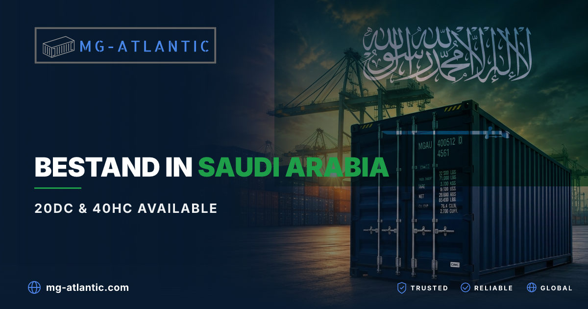 Container kaufen & leasen in Saudi Arabia (20DC & 40HC) | MG-Atlantic